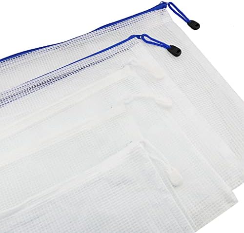 HSCGIN 10kom plastične mrežaste vrećice sa zatvaračem B4/B5 / A4/A5/A6 bijela plastična torba sa zatvaračem