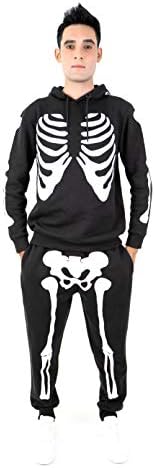 Noroze muške Halloween skeleton trenerke Hoodie Jumper Joggers Unisex set