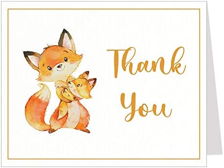 Poziv Lady Fox Baby Shower Hvala Vam Kartice Presavijanje Hvala Bilješke Pospite Hvala Fox Šuma Prijatelji