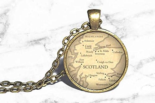 xianglian Scottish Highlands karta ogrlica, Highlander ogrlica, privjesak za ključeve narukvica prsten
