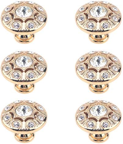 GeeSastis 6 kom. Kristalni krug elegantnih dijamantskih ručica ručice za kućne poboljšanje ormara za ormariće