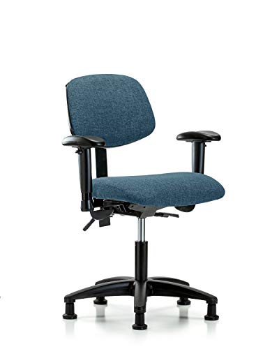LabTech sjedeća LT41505 tkanina visina stola stolica najlonska baza, nagib, ruke, klizanje, siva