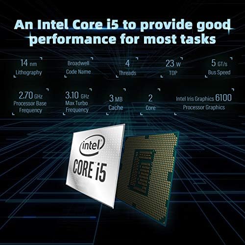 AWOW Mini PC Core i5 8GB RAM, NYi5 Desktop računar Intel Core i5-5257u Windows 10 Pro 256GB M. 2
