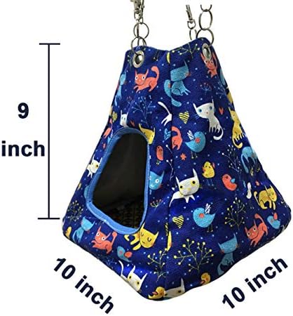 Fulue Mali životinjski šator i dvostruki viseći za Ferret Rat Gvineja svinja Degu Mice Hamster (plava)