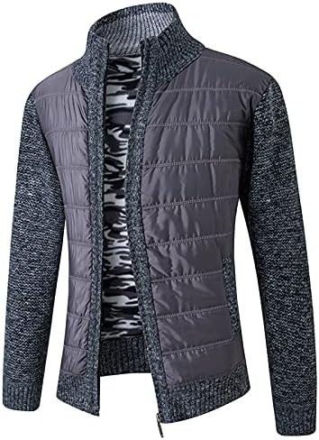 ZDFER džemper kardigan jakne za muške, jesen zimski patentni zatvarač debeli kaput ovratnik zakrpa za patchwork