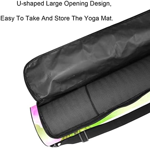 RATGDN Yoga Mat torba, Pink Columbine Flower Exercise Yoga Mat Carrier full-Zip Yoga Mat torba