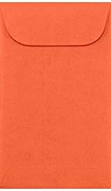 LUXPaper 5 1/2 koverte sa novčićima u 24 lb. Svijetlo narandžasta za kolekcije novčića, sjeme, male zalihe