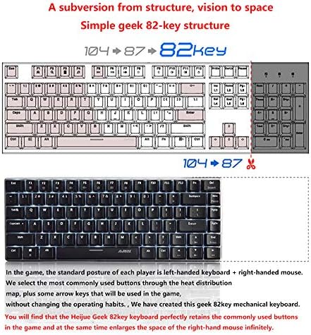 Labixun mehanička tastatura, Ajazz Geek AK33 Tastatura sa pozadinskim osvetljenjem USB žičana tastatura za