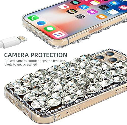 GDRTWWH dijamantski poklopac kompatibilan sa iPhone 12 Pro max futrolom, ručno rađeni luksuzni luksuzni