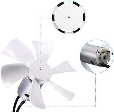 Carkio RV Vent fan zamjena 6 inčni RV Izduvni ventilator White Fan Blade & amp;12v d-vratila RV Vent ventilator