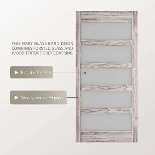 Solrig staklo klizna vrata 60 × 84, 5 kaljenih staklenih ploča vrata, vodootporna PVC, unaprijed izbušena