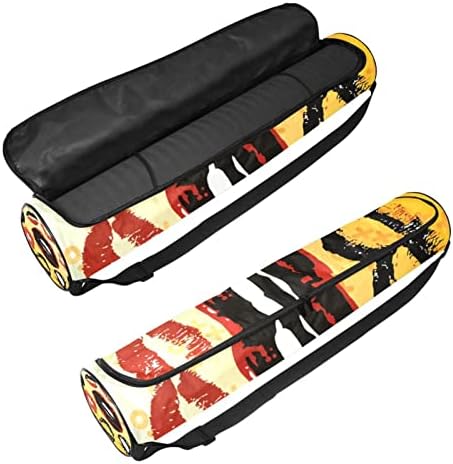 RATGDN Yoga Mat torba, Kisses Lips Print Exercise Yoga Mat Carrier full-Zip Yoga Mat torba