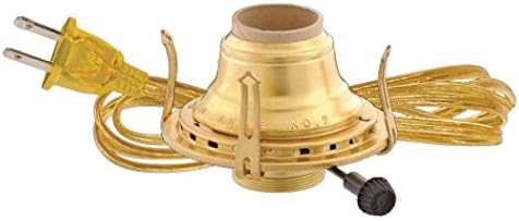 B & amp;P Lamp® 2 Queen Anne električni plamenik sa bijelim kablom