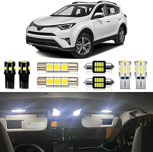 Komplet paketa bijelih LED sijalica Mealam kompatibilan sa Toyota RAV4 2017 2018 2019 2020 2021 unutrašnja