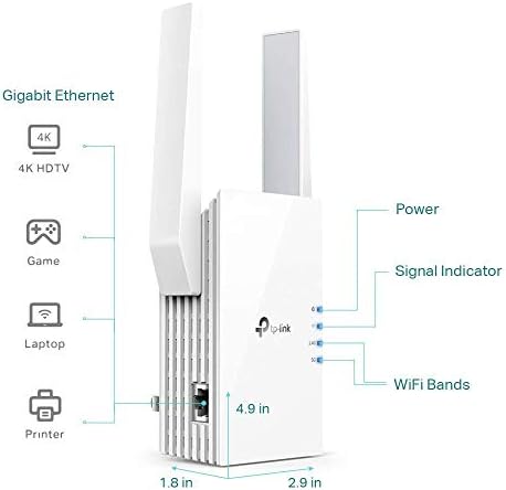Certified renoviran TP-Link AX1500 WiFi Extender Internet Booster, Onemesh kompatibilan