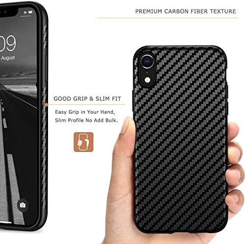 Tasikar kompatibilan sa iphone xr Case Good Grip tanki karbonski vlakno kožna futrola za iPhone XR -