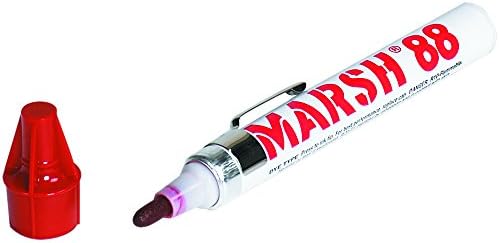 Aviditi Marsh 88 markera ventila, Crvena, trajna Tinta, velika Resevoir mastila, vodootporna Tinta idealna