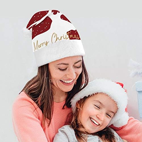 Božić Santa šešir, prekrasna Božić Elk Božić šešir za odrasle, Unisex Comfort Božić kape za Novu godinu svečani