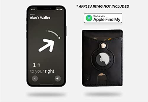 Airtag Wallet - muški novčanici je muški RFID novčanik bifold sa kopčom za novac, kompatibilan sa