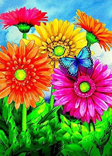 Daisy Diamond painting Kits cvijet, 5D Diamond Art boja po brojevima kompleti za odrasle djecu, stres Relief
