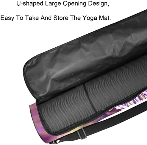 RATGDN Yoga Mat torba, lavanda Flowers Exercise Yoga Mat Carrier full-Zip Yoga Mat torba za nošenje