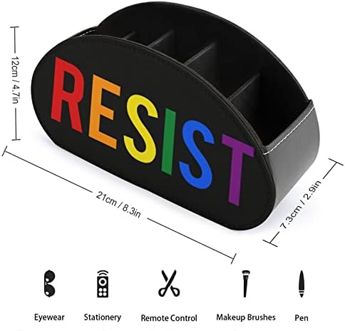 Oduprite se LGBT Pride Print TV držač kutije za skladištenje na daljinsko upravljanje PU Koža