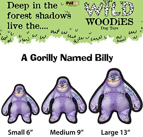 Fuzzu izdržljiva igračka za pse sa škljocačem - teška igračka za žvakanje, divlje šume - Gorilly po imenu Billy Medium 9
