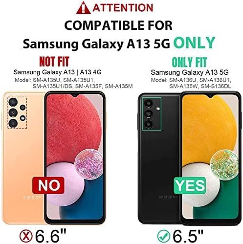 Anoke za Galaxy A13 5G futrolu, Samsung Galaxy A13 5G CASE s poklopcem klizača + 2 kom. Zaštita