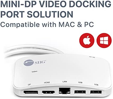 SIIG Mini Sport Thunderbolt 2 1080p Video dock / Priključna stanica -1080p HDMI ili DisplayPort - USB 3.0 i GB