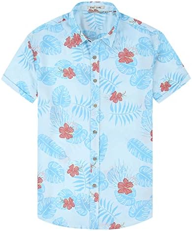 Damipow havajske košulje za muškarce kratki rukav Aloha Beach Shirt cvjetne ljetne Casual majice sa