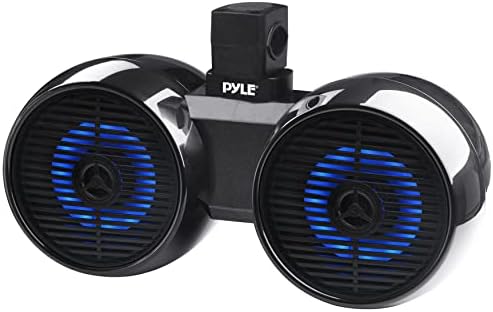 Pyyle Dual Bluetooth vanjski zvučnici - 6,5 200W dvosmjerni morski vodootporni zvučni sustav za vodu sa LED svjetlom, puni raspon vanjski stereo zvučnik za automobil ATV Jeep Brod, uključuje zagrade