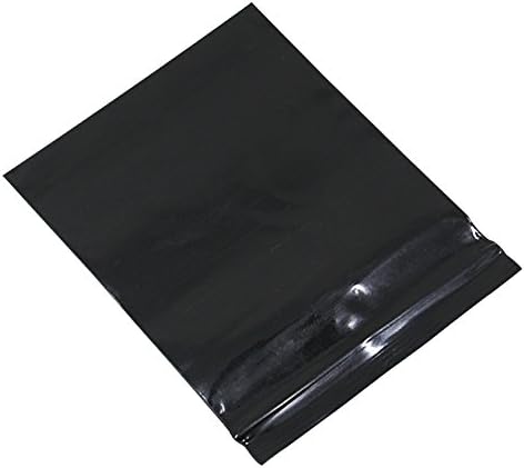 100 komada crne preklopne torbe sa patentnim zatvaračem debljine 5,1 mil Poli plastična ambalaža za zatvaranje