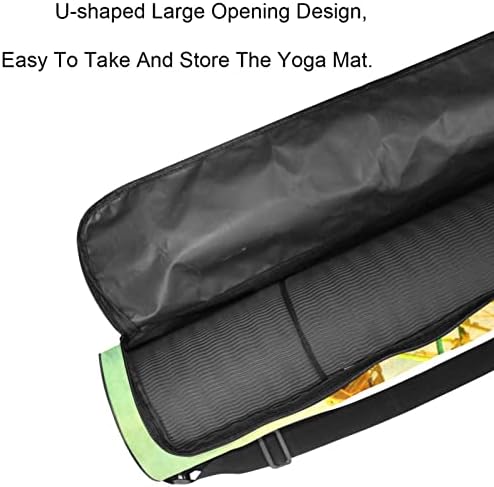 RATGDN Yoga Mat torba, Ferris Wheel Art Exercise Yoga Mat Carrier full-Zip Yoga Mat torba za nošenje