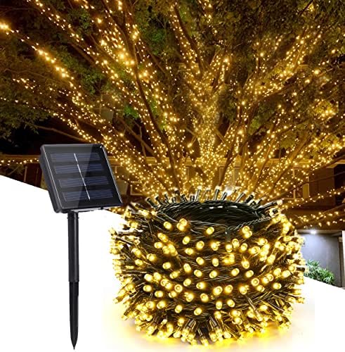 Toodour solarna žičana svjetla na otvorenom, 33FT 100 LED izuzetno svijetla žičana svjetla sa 8 načina osvjetljenja, vodootporna solarna Vilinska svjetla za baštenski travnjak Dvorište vjenčano Drvo Kućni dekor za zabave