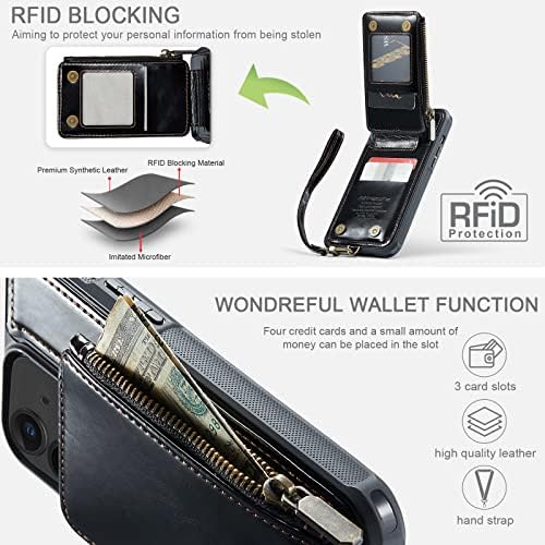 Strapurs iPhone 11 torbica za novčanik sa RFID blokiranjem, iPhone 11 kožna torbica sa držačem za kartice