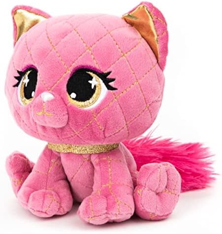 P. Lushes dizajner Moda Pets Madame Purrnel Premium mačka punjena životinja, Pink i zlato, 6