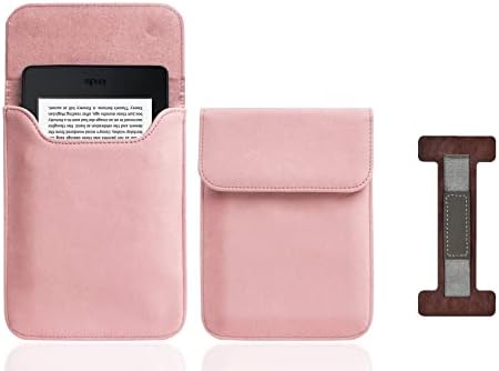 za Kindle Paperwhite-6 inča Cover torbica torba za rukave-uključuje kaiš za ruku sa uzorkom kafe ličija-Pink