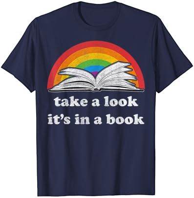pogledajte to je u knjizi za čitanje vintage retro rainbow T-Shirt