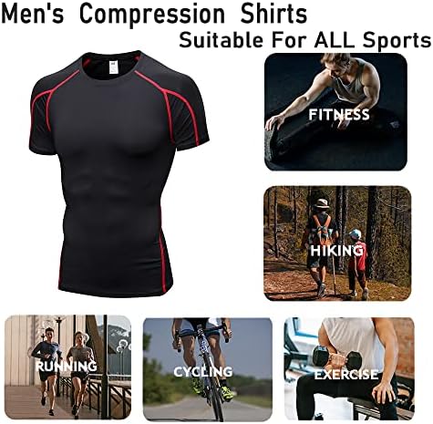 1 ili 3 pakovanja muške kompresijske košulje kratki rukav Atletski trčanje Cool Dry Top Workout sport