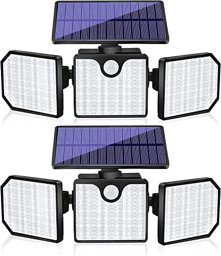 UCGG solarna zidna svjetla na otvorenom, 230 LED s senzorom kretanja, 260LM svjetla za poplavu, 3 podesiva