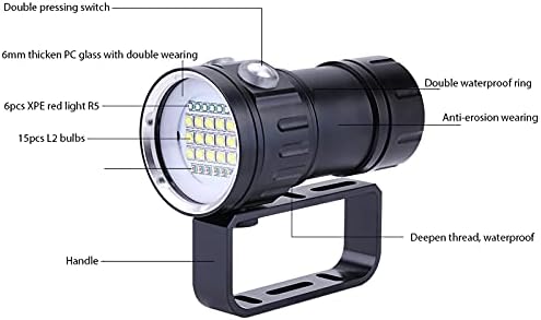 Ronilačka svjetiljka 18000 lumen Vodootporna IPX8 Podvodna svjetiljka LED lampica, podvodna ronilačka