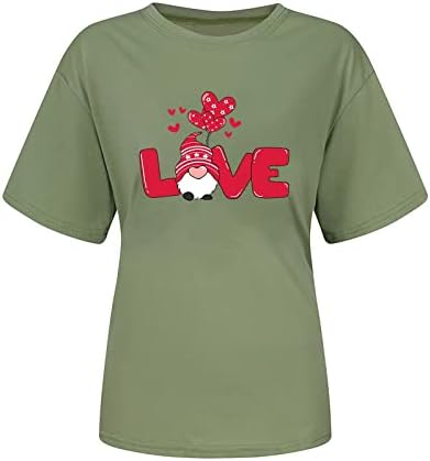 Dan zaljubljenih majica Ljubav Srce Tee majice za žene Pink Patuljci Print Tshirt slatka kratki rukav