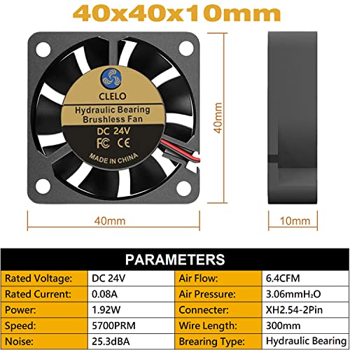 4 Pack 4010 Fan 40mm 24V hidraulični ležaj bez četkica tihi Ventilatori za hlađenje za 3d Printer Ender 3 Pro