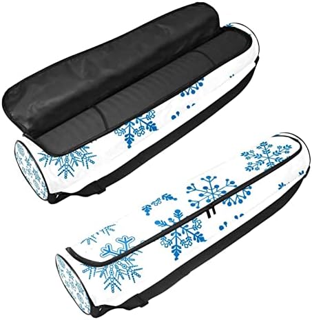 RATGDN Yoga Mat torba, snježne pahuljice Vježba Yoga Mat Carrier full-Zip Yoga Mat torba za nošenje sa