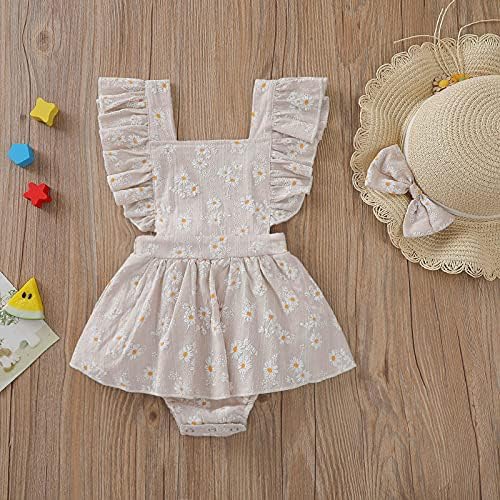 Ruffled Infet Romper BodySuit cvjetna haljina Baby Ljetne djevojke Daisy Girls ROMper & JunkSuit Baby Girl