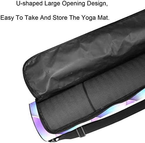 RATGDN Yoga Mat torba, Mermaid Tail Pastel Exercise Yoga Mat Carrier full-Zip Yoga Mat torba za