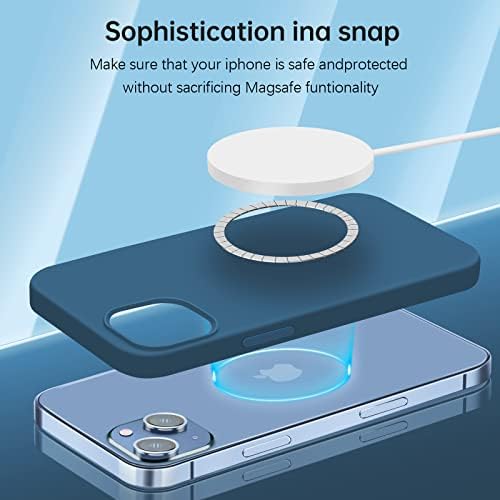 Bescoupe magnetska silikonska futrola za telefon za iPhone 14 pro max, softverski iphone 14 pro
