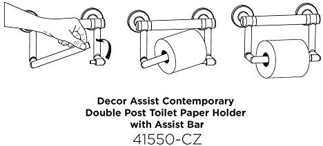 Delta Faucet 41550-CZ Suvremeni zidni montirani okretni nosač za toaletni papir sa šipkom za pomoć