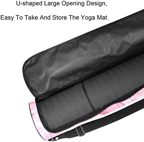 Yoga Mat torba, Grungy Stari teksturirani papir s ružama i leptir Vježba Yoga Mat Carrier full-Zip Yoga