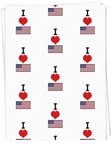 A1' Volim Ameriku ' Papir Za Umotavanje Poklona/Papir Za Umotavanje